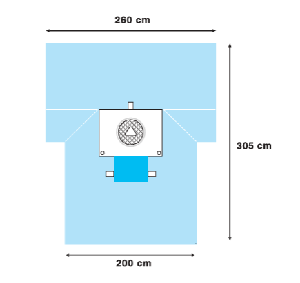 Coverline Простирадло для кесаревого розтину 260/200 х 305см